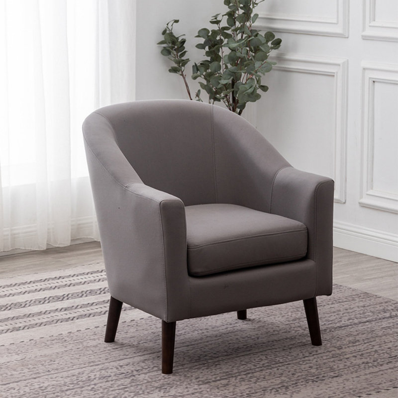 Chaise simple moderne en bois massif (ensemble de 2), Leathaire gris pâle, Noir, noir, noir, noir