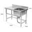 Wayfair Basics™ Arignote 600mm W Single Bowl Stainless Steel Kitchen Sink