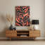 Abstrait floral 51, art mural en métal noir-508524950