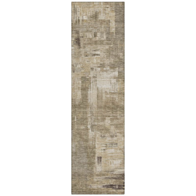 Camalyn Brown Washable Indoor-Outdoor Rug - 