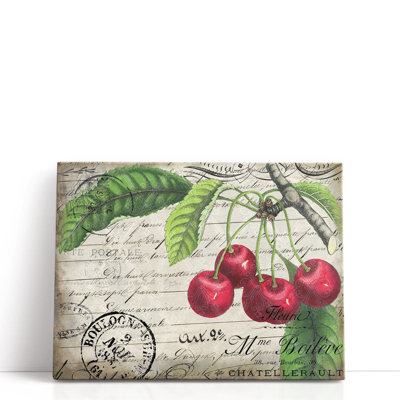 Vintage Cherries - reproduction d'art sur toile