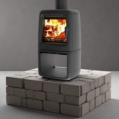 Square-shaped household metal and wooden heating s