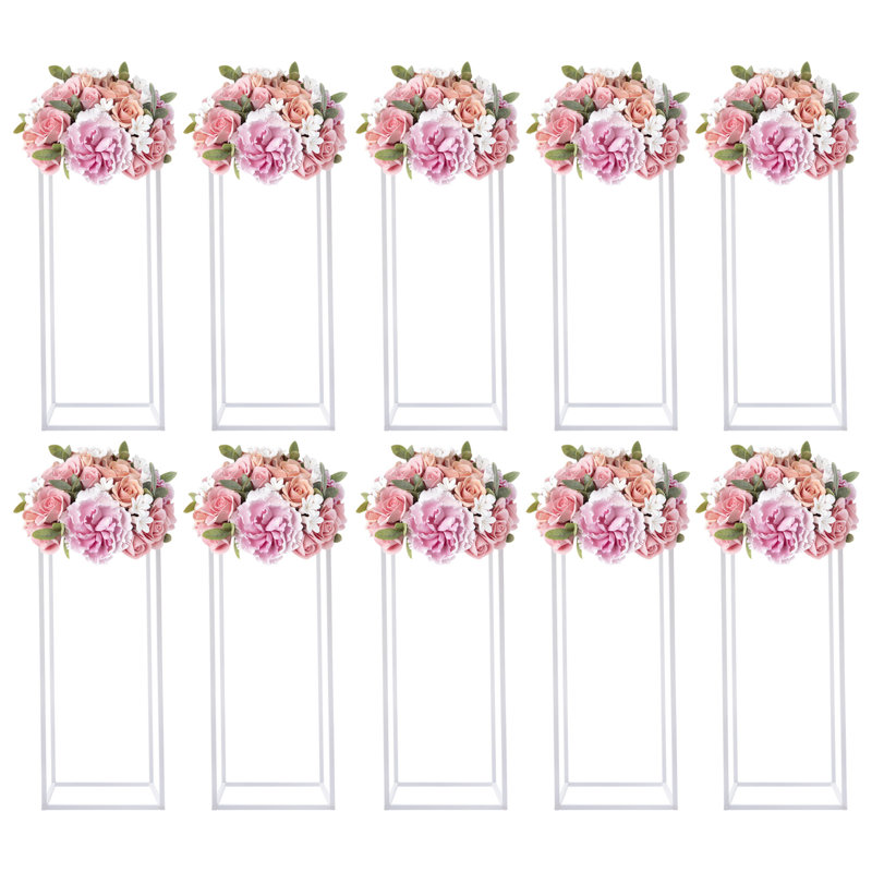 Présentoir à fleurs en acier pour mariage, toiles de fond et enseignes