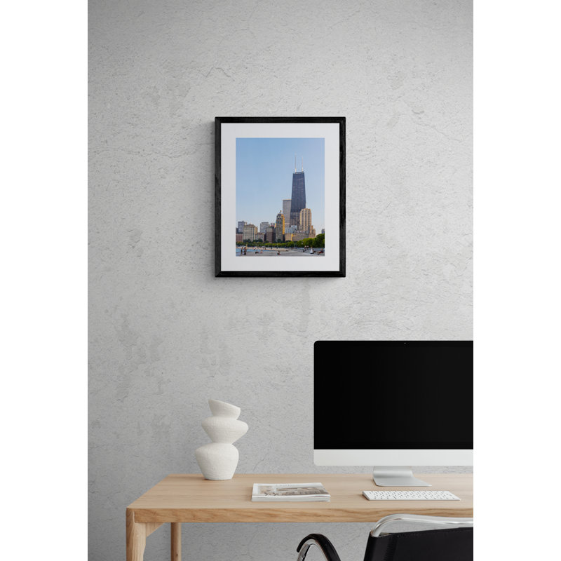 Oh Chicago Print by Morgan Anderson, Black Framed Paper, 20" H x 16" W