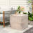 Outdoor/Indoor Square Travertine Lightweight Concrete Side Table