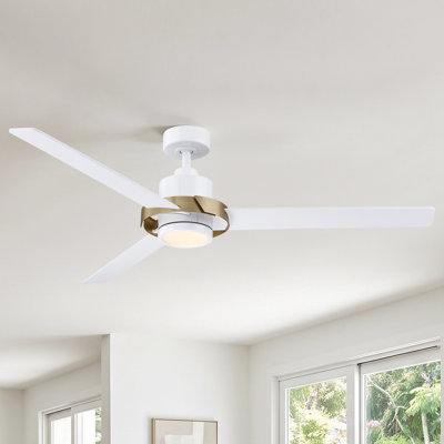 Ventilateur de plafond 60 po à DEL à intensité variable avec 3 lumières à DEL et télécommande