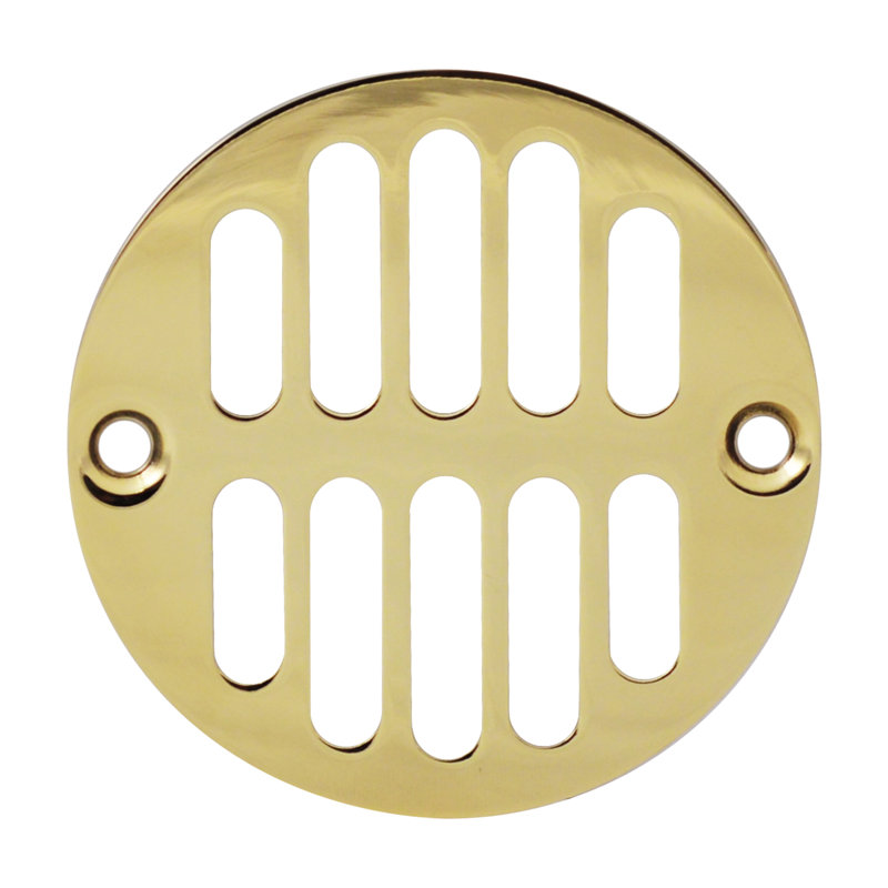 3.5'' W Grid, Polished Brass