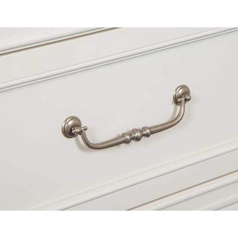 Commode 2 tiroirs Murtagh, 6 Pcs:Bed,2 Nightstand,Dresser,Mirror,Door Chest, Grand