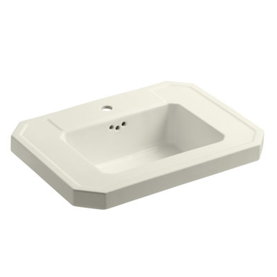 Kathryn Fireclay 27" Pedestal Bathroom Sink with Overflow