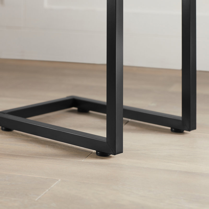 Petite table d'appoint en forme de C Natural Couch, Gris