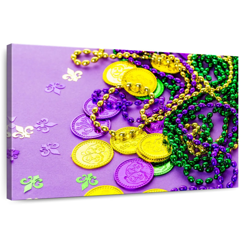 Ornements Lelend Mardi Gras, H 34 po x l 51 po
