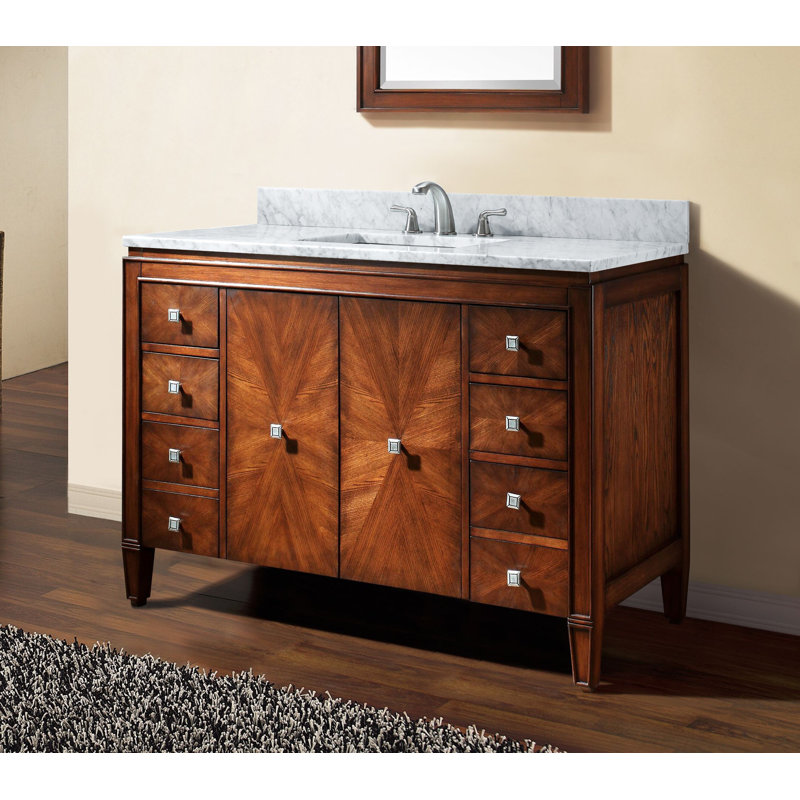 Brentwood 49" Single Bathroom Vanity Set, Carrera White