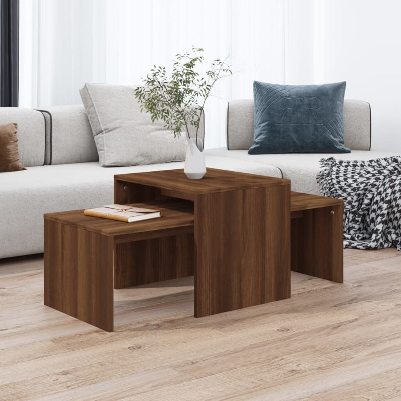 Bisma Sled Coffee Table, Brown Oak