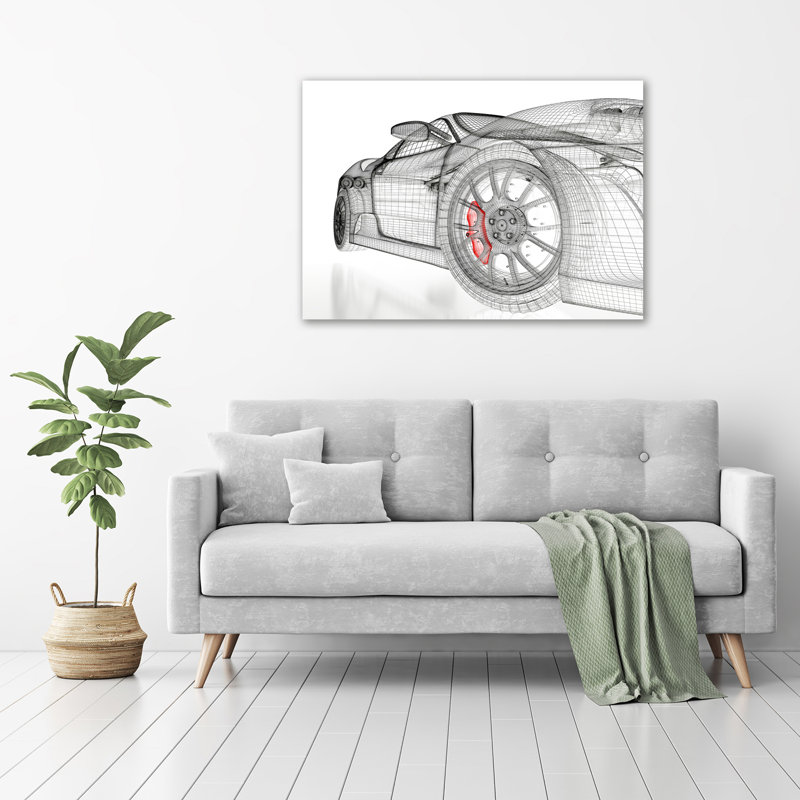 Car Grid - Wrapped Canvas Art Prints