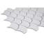 Carreau de mosaïque de plancher et de mur en porcelaine brillante en silice à échelle blanche 10 po x 13 po
