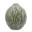 Vase décoratif en céramique marbré D6.5x7.5 "- Ambre et gris anthracite