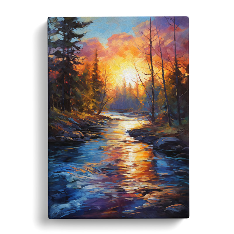 River Impressionism - Wrapped Canvas, 60cm H x 40cm W x 3cm D