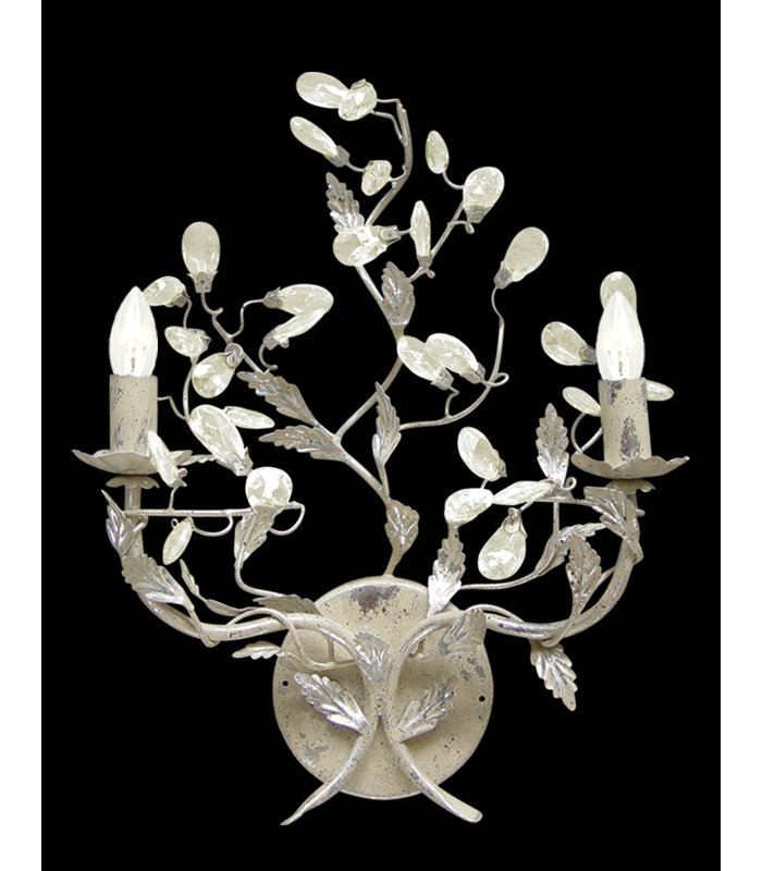 Série RT Crystal 2-lumière bougie bougeoir, argent