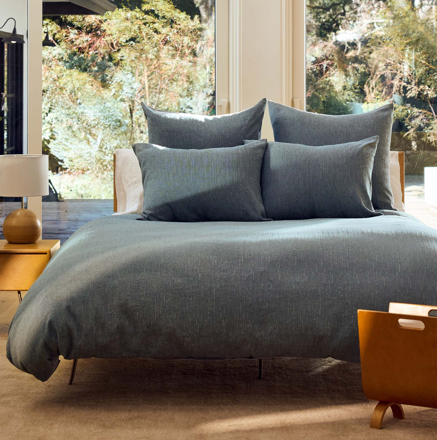 Toro Canyon Cotton Duvet Cover, Full/Queen Duvet Cover, Marine