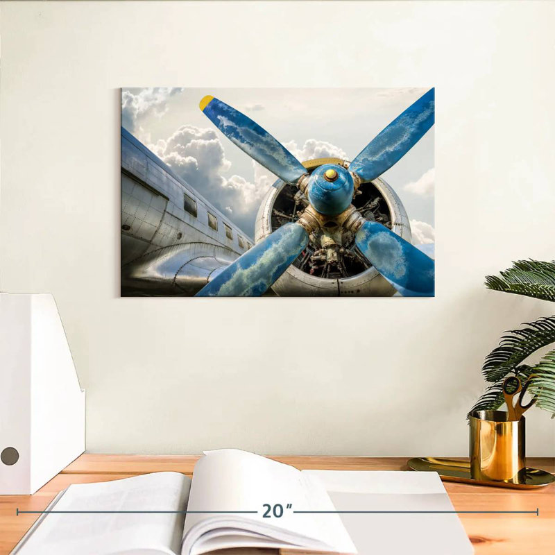 Mehar Propeller Airplane, 8" H x 12" W