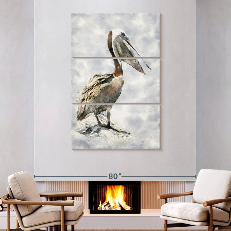 Brampt Brown Pelican, 74" H x 48" W