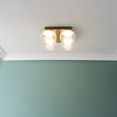 Adelyna Glass LED Flush Mount