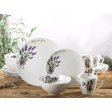 Home 16 Piece Porcelain China Dinnerware Set - Service for 4