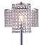 Lampe de table 26 po à 2 niveaux avec charge et port USB, argent, lampe de table