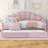 Full Size Upholstery Daybed Frame With Shall Shaped Backrest  And Trundle-440645088