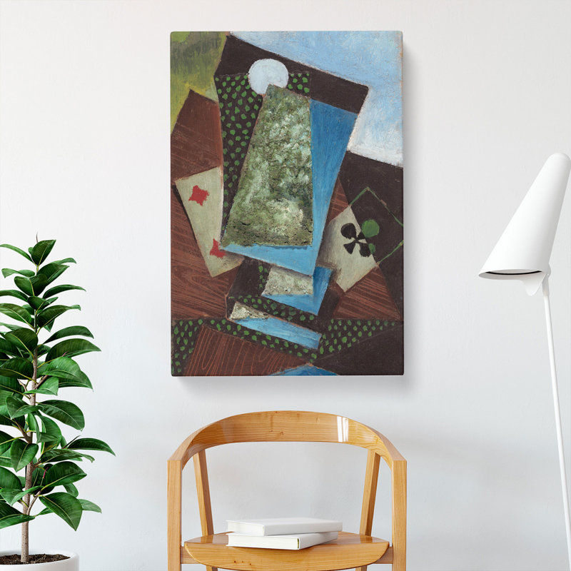 Playing Cards by Juan Gris - Wrapped Canvas Painting, 50cm H x 35cm W x 3cm D