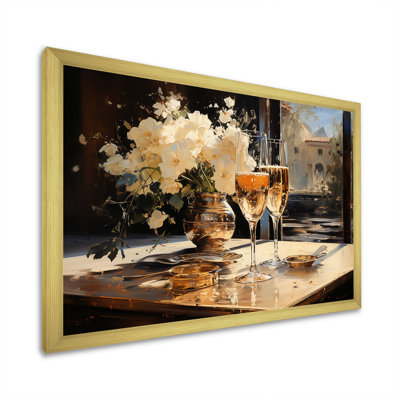 Champagne Blooms Bubbles And Bliss I - Champagne Wall Art