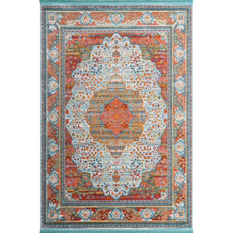 Oriental Indoor Rug, Rectangle 7'1" x 10'