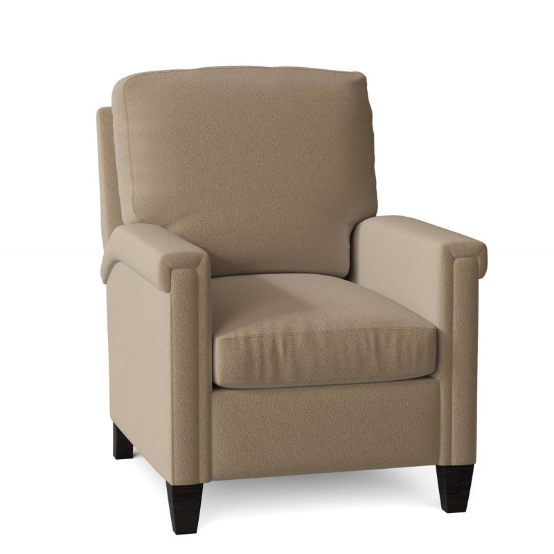 Kara 32" Wide Faux Leather Standard Recliner, Outsider Raven Genuine Leather, Cobblestone, Manual