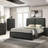 Burton Black Upholstered Queen Bed
