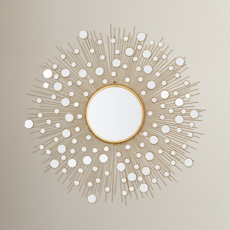 Metal Sunburst Wall Mirror