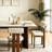 70.8 Inch Rectangular Dining Table Set with 6 Upholstered Chairs, Modern Stone Top Dining Table, Natural Walnut Tone Legs Dining Room Furniture for Kitchen Dining Area