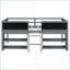 Lit mezzanine simple en pin massif avec tablettes mobiles et amp; Barrière de sécurité pour tableau noir, gris - aucun sommier nécessaire-1207562796