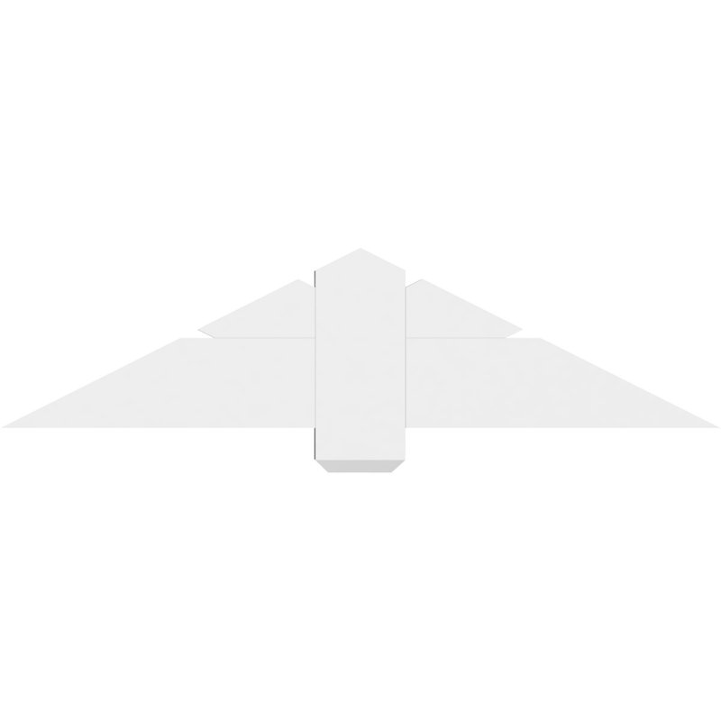 Support de pignon en PVC de qualité architecturale Kennewick, H 12 po x l 48 po (pas: 6/12), P 2 po x F 6 po
