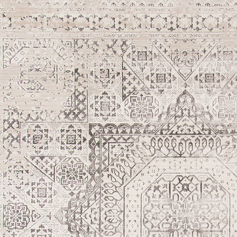 Alloway Transitional Medallion Premium Polyester High-Low Performance Area Rug, Rectangle 2' x 3'3"