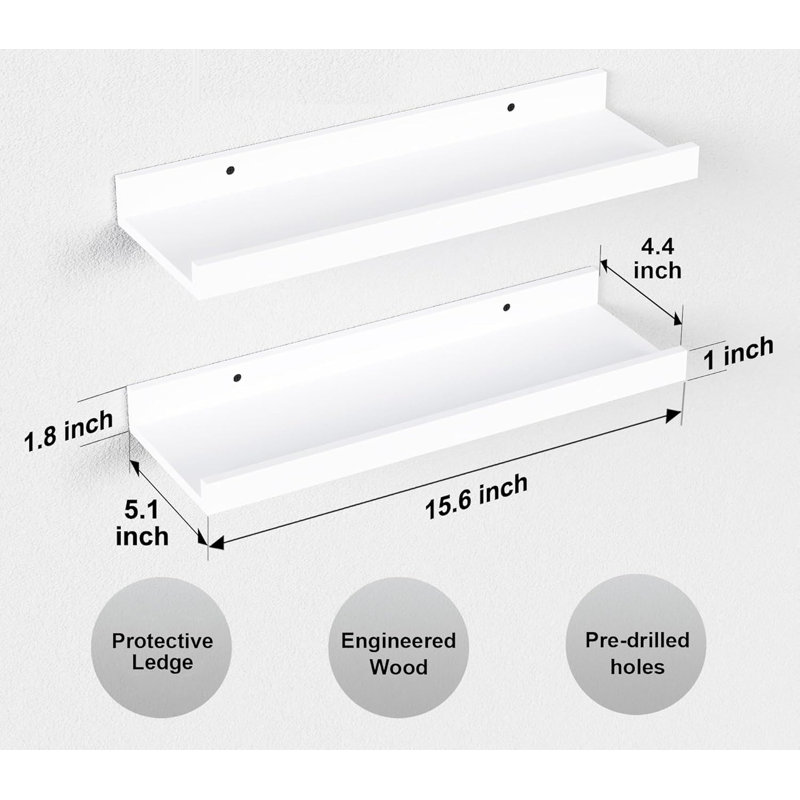 3 Piece Wood Floating Shelf