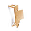 71cm Foldable Beige Bamboo Breakfast Laptop Tray with Tilting Desktop