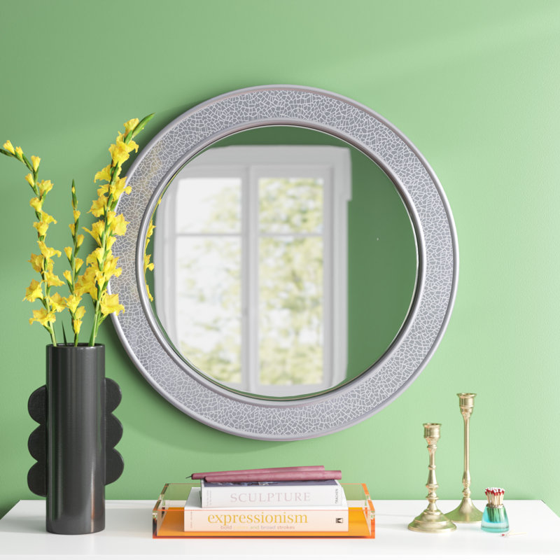 Jaidyn Resin Round Wall Mirror