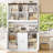 5-tier 46.7" Wide Office Storage Cabinet With Adjustable File Drawers And Adjustable Shelves