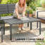 Outsunny 4 Seater Garden Furniture Set with HDPE Slatted Loveseat-1603303312