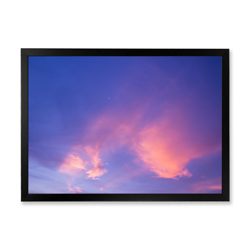 «Beach Sunrise With Dramatic Sky IV», reproduction sur toile, Cadre d'angle fermé noir, H 24 po x l 36 po x P 1 po