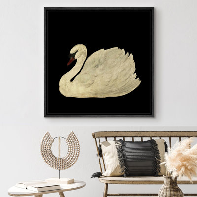Animals " Elegant Swan Watercolor Minimalist Bird Illustrations Realism Decor Scenic Panoramic Earth " Print