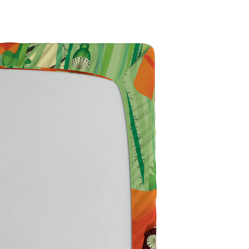 Microfiber Floral Fitted Sheet, Full Fitted Sheet