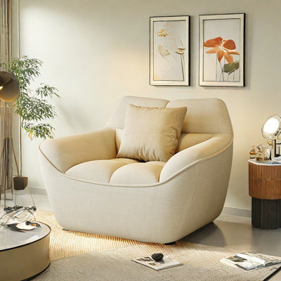 Modern Simple Cream Style Living Room Sofa