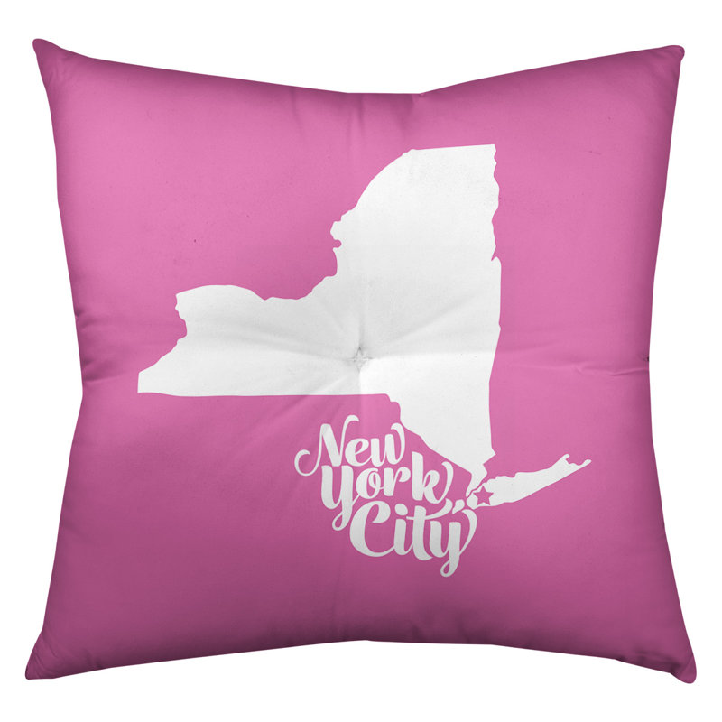 Coussin de plancher touffeté, 30 po x 30 po, Rose, New York