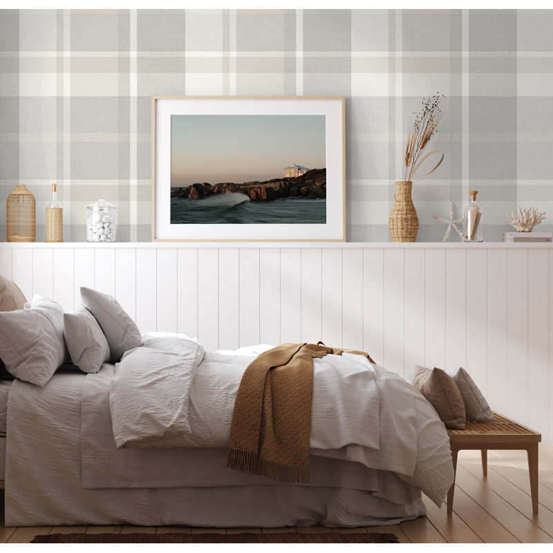 Ciera Plaid Roll, Light Gray
